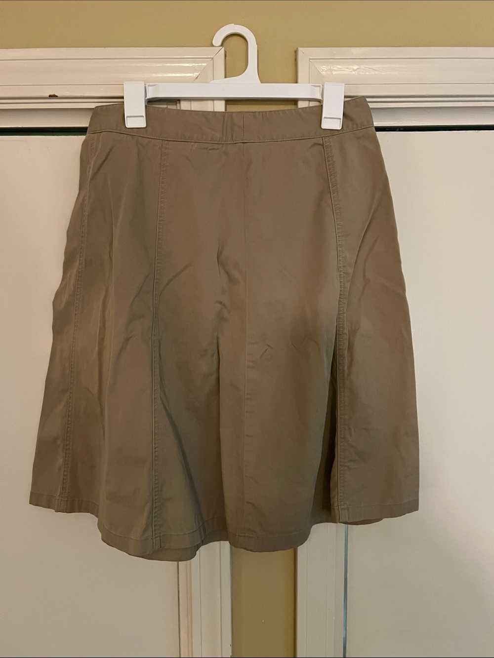 LL bean A-line Khaki Skirt